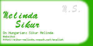 melinda sikur business card